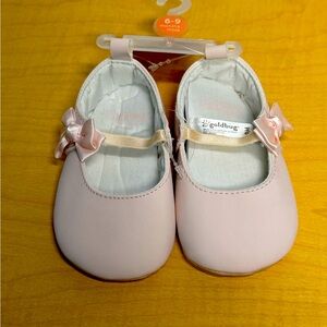 Goldbug Pink Bow Ballerina Pink Baby Shoes 6-9m NWT